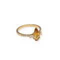 Imperial Topaz & Diamond Ring 18k Gold
