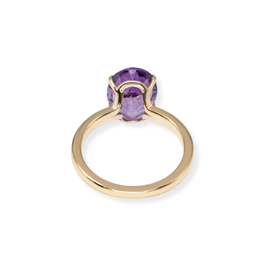 18k Gold Amethyst Ring