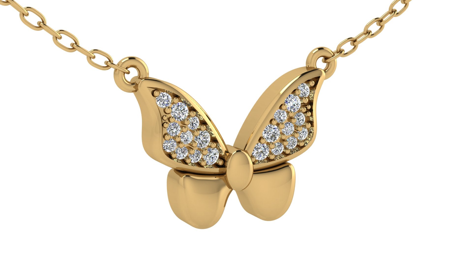 Diamond Butterfly Necklace