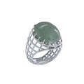 Aquamarine Silver Ring