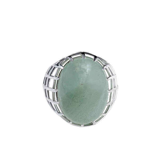 Aquamarine Silver Ring