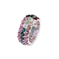 Silver Ring Natural tourmalines