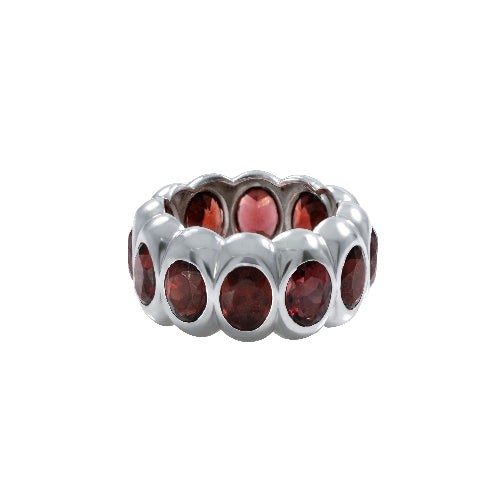 Garnet Silver Ring