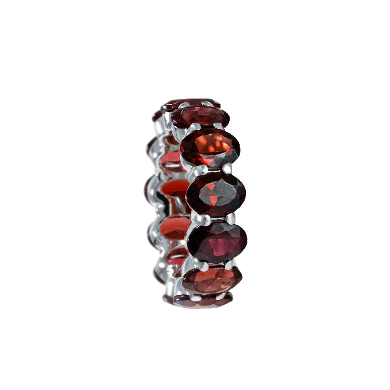 Natural Garnet Silver Ring
