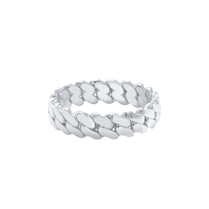 CUBAN SILVER RING