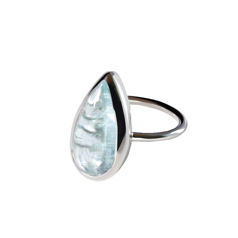 Aquamarine Silver Ring