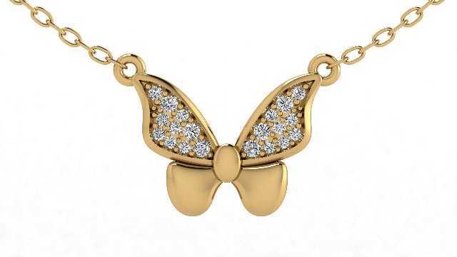 Diamond Butterfly Necklace