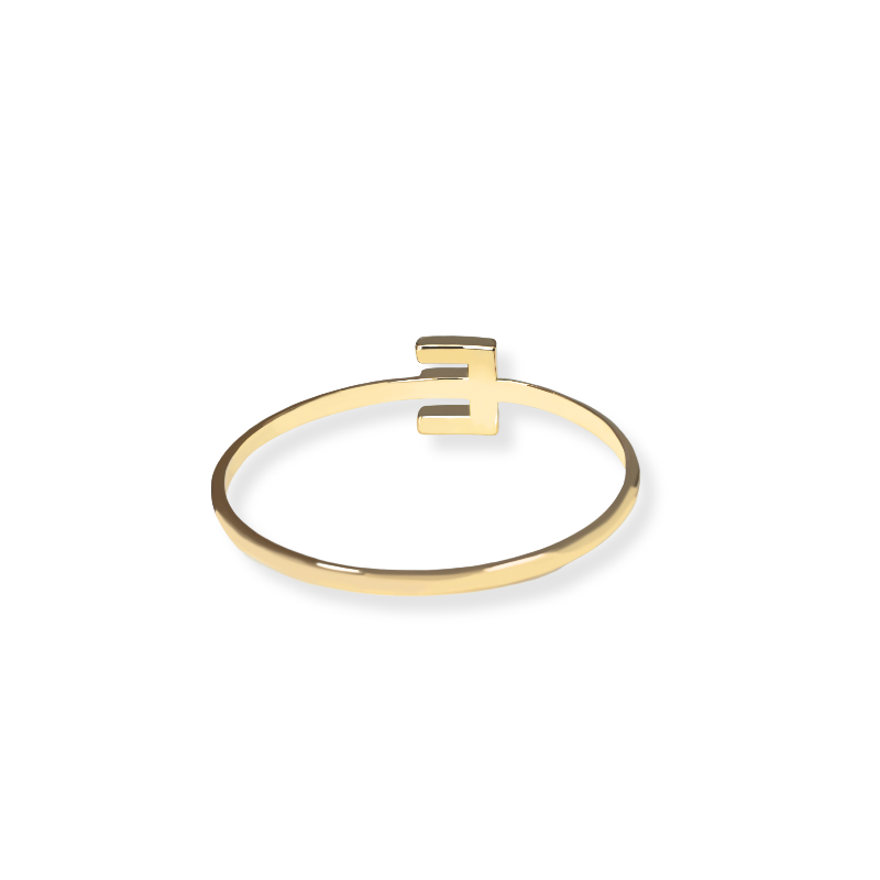 18k Gold Alphabet Ring