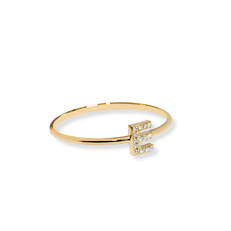 18k Gold Alphabet Ring