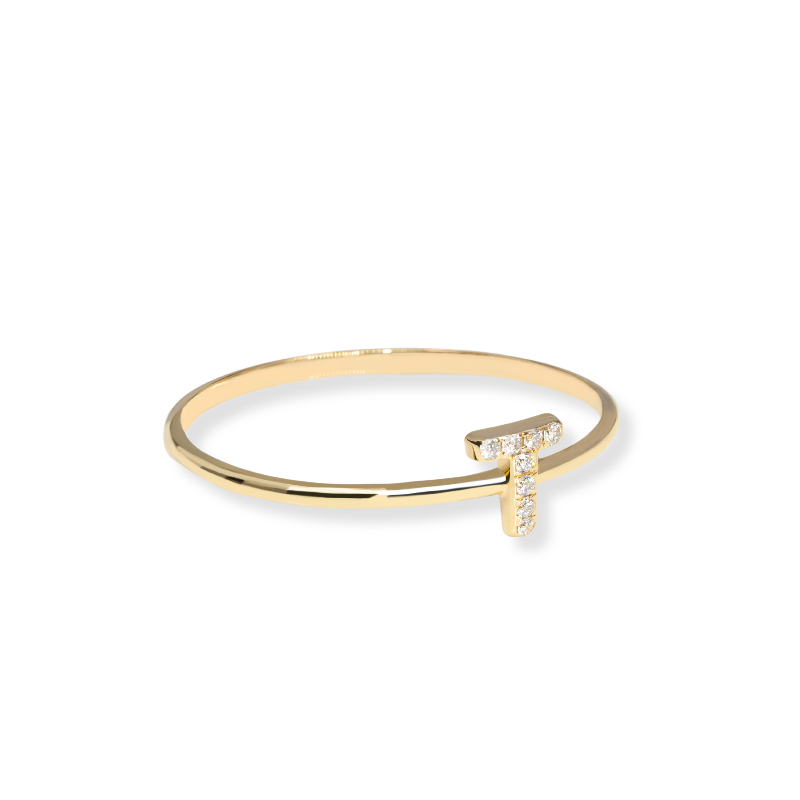 18k Gold Alphabet Ring