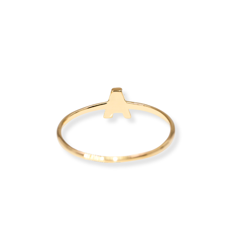 A alphabet 2025 gold ring