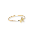 18k Gold Alphabet Ring