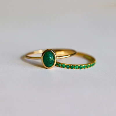 Emerald Ring 18k Gold