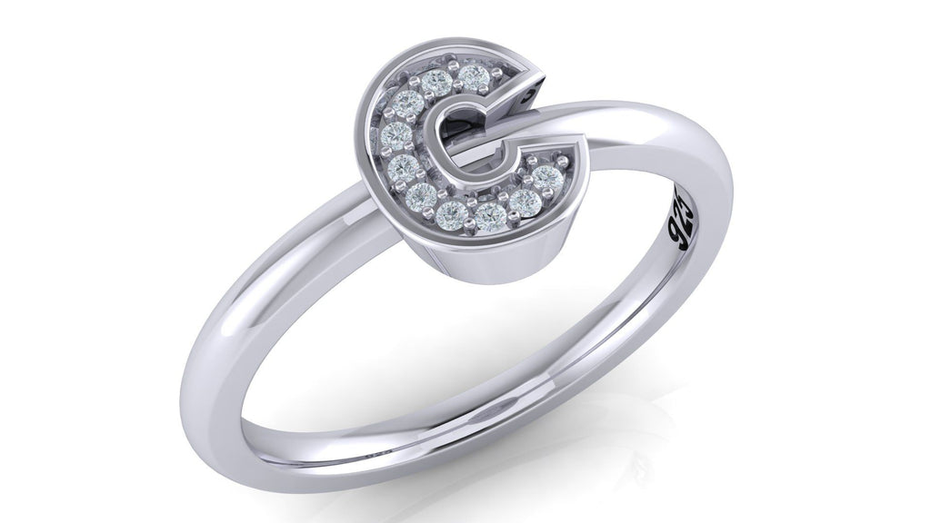 925 SILVER ALPHABET RING