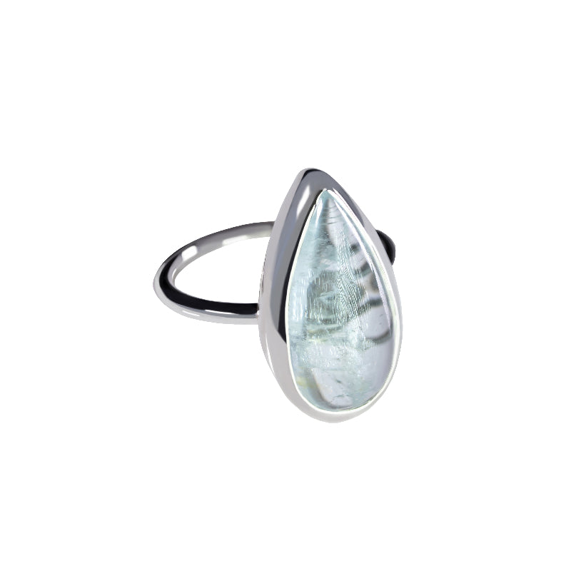 Aquamarine Silver Ring