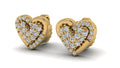Heart-Shaped Earrings with Diamonds 18k Gold