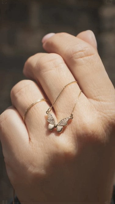 Diamond Butterfly Necklace