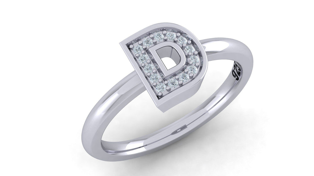 925 SILVER ALPHABET RING