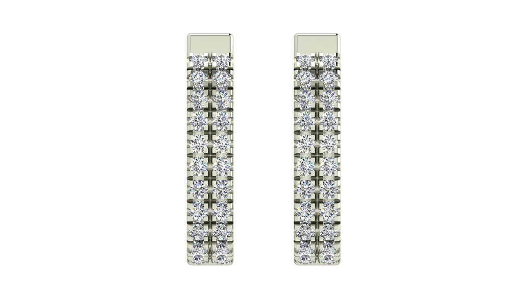 TWO LINE DIAMONDS EARRINGS