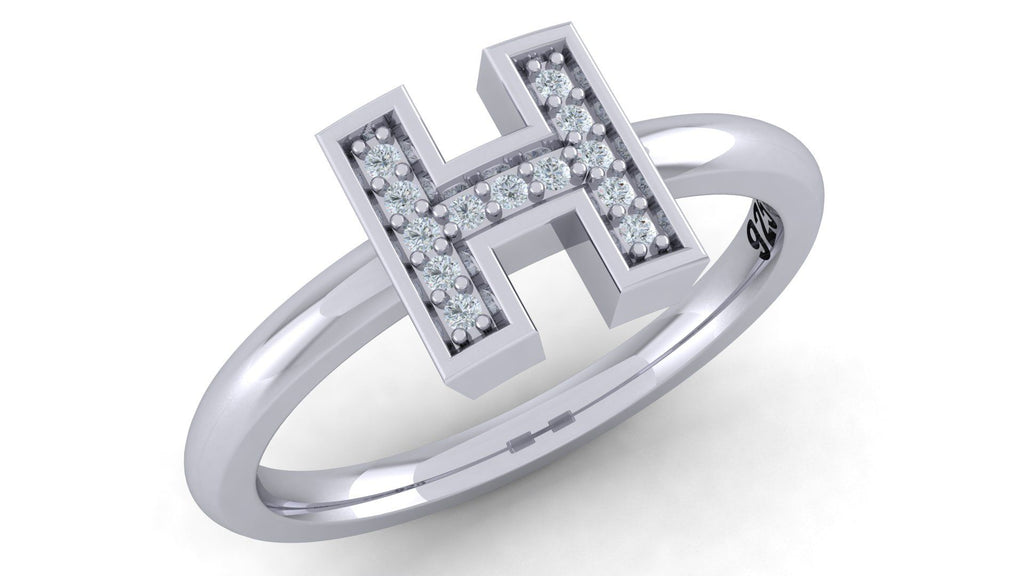 925 SILVER ALPHABET RING