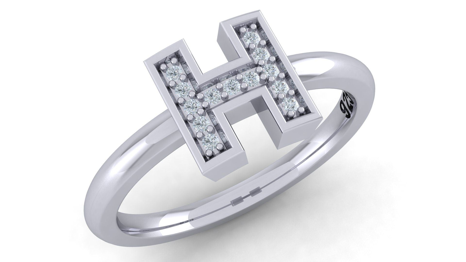 925 SILVER ALPHABET RING