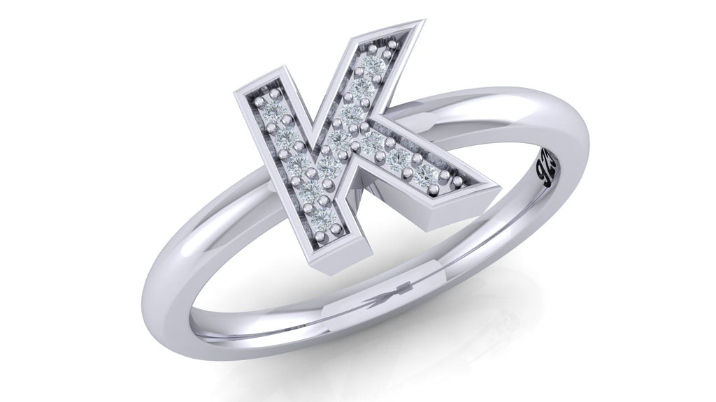 925 SILVER ALPHABET RING
