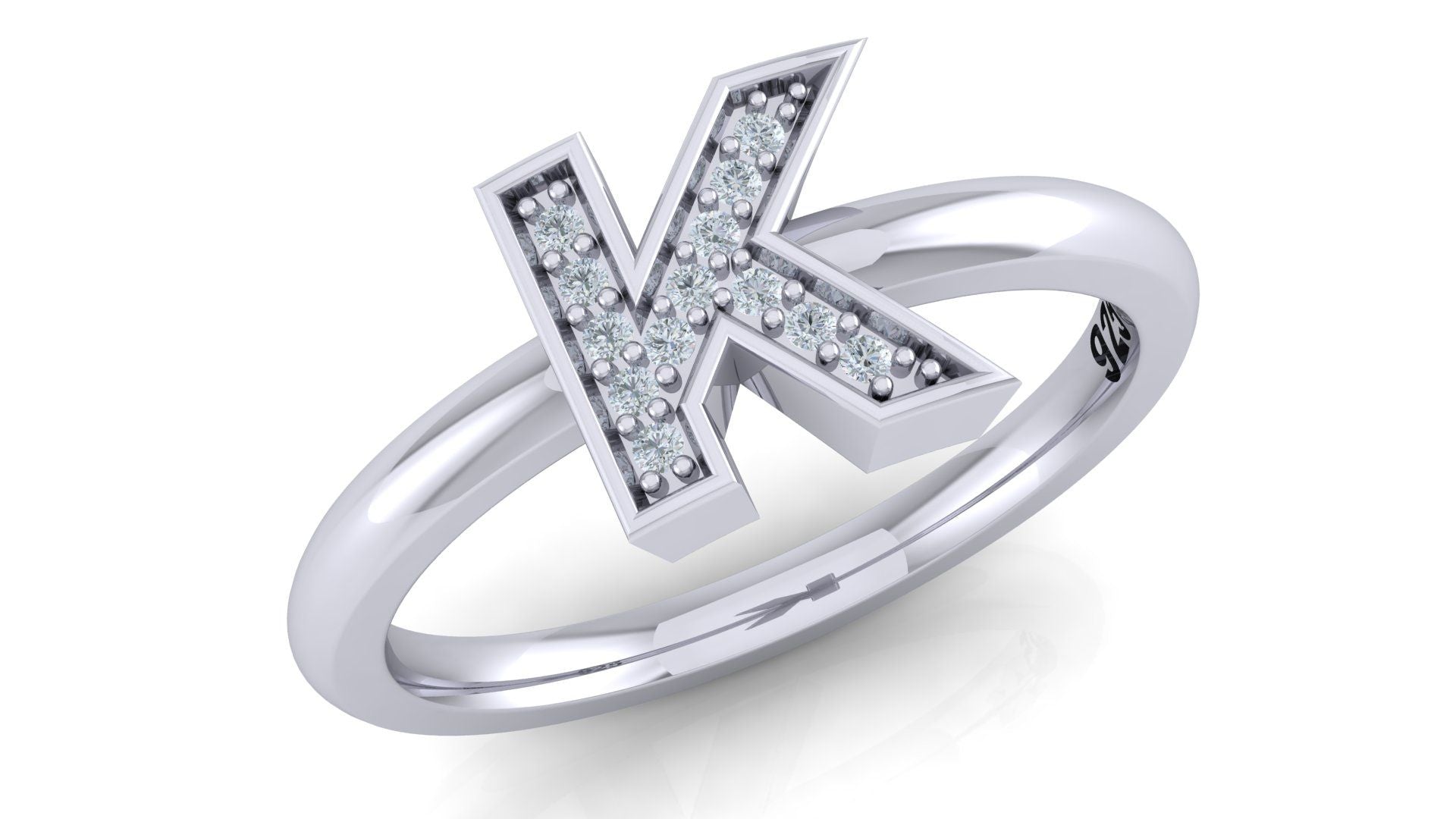 925 SILVER ALPHABET RING