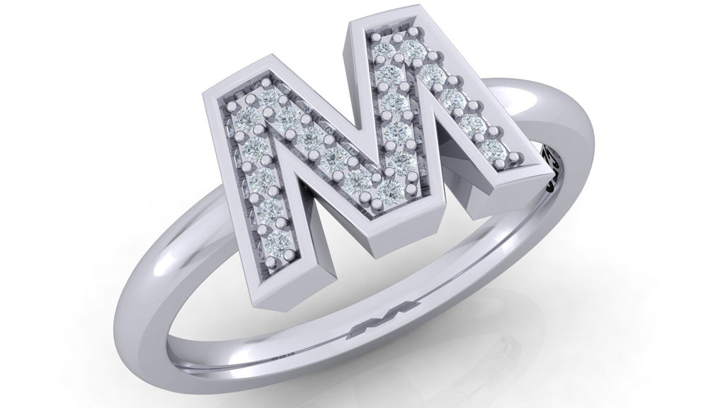 925 SILVER ALPHABET RING