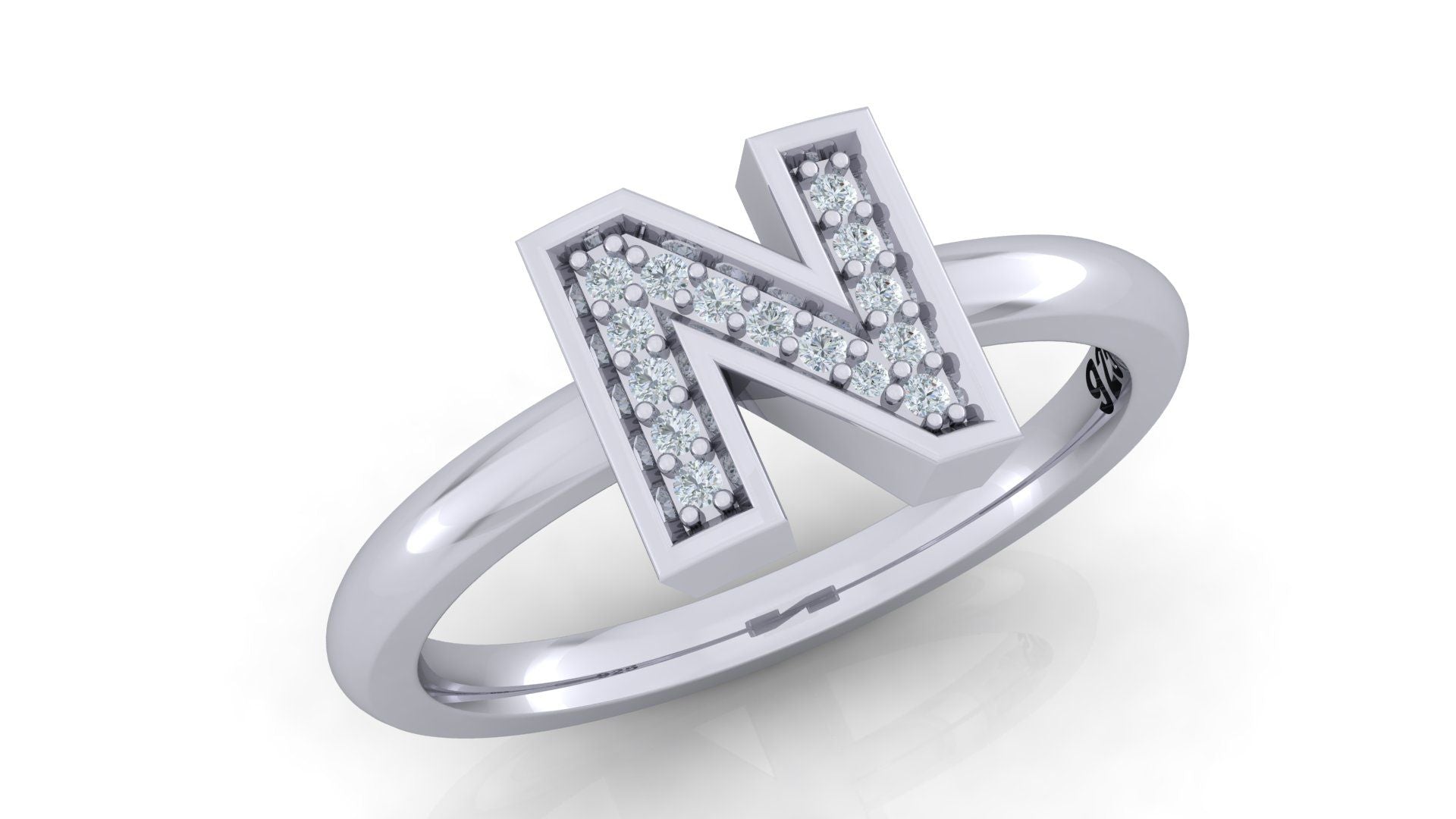 925 SILVER ALPHABET RING