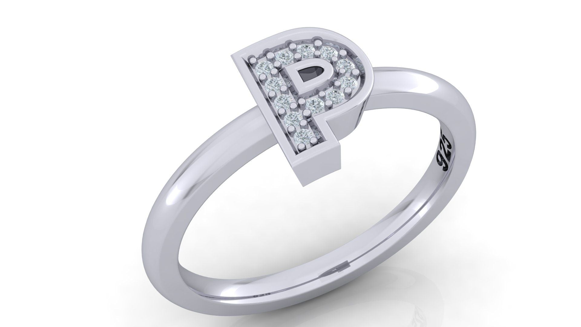925 SILVER ALPHABET RING