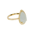Anillo de aguamarina y diamantes