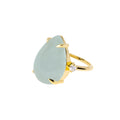 Anillo de aguamarina y diamantes