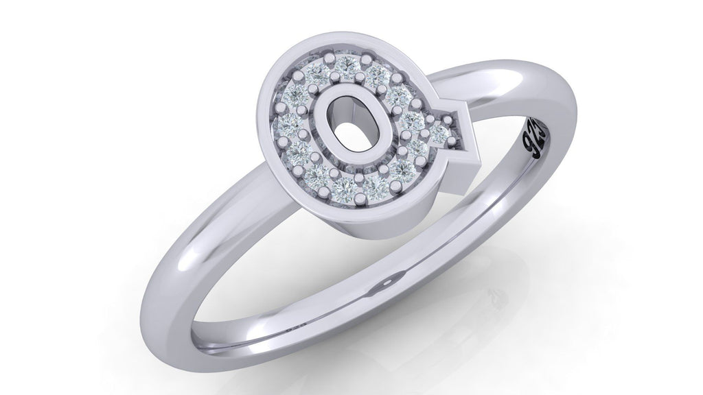 925 SILVER ALPHABET RING