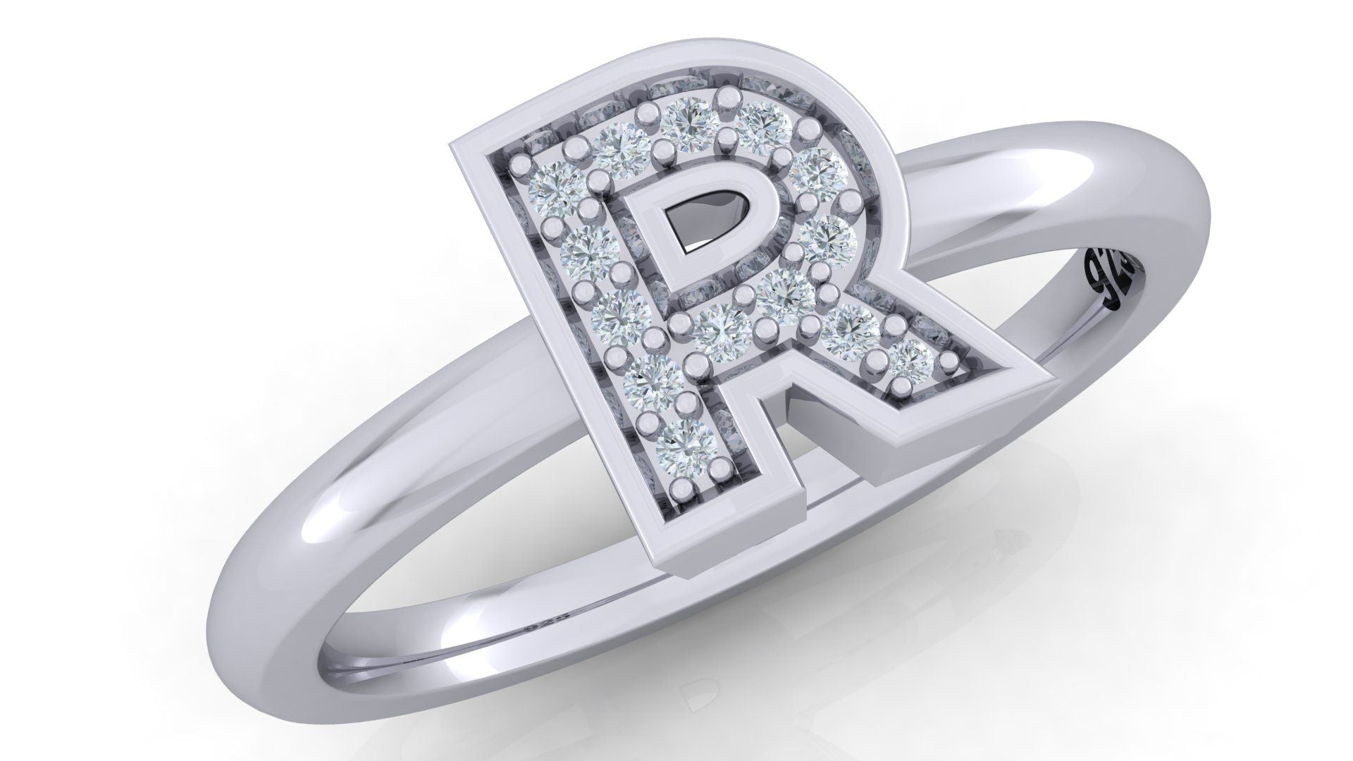 925 SILVER ALPHABET RING