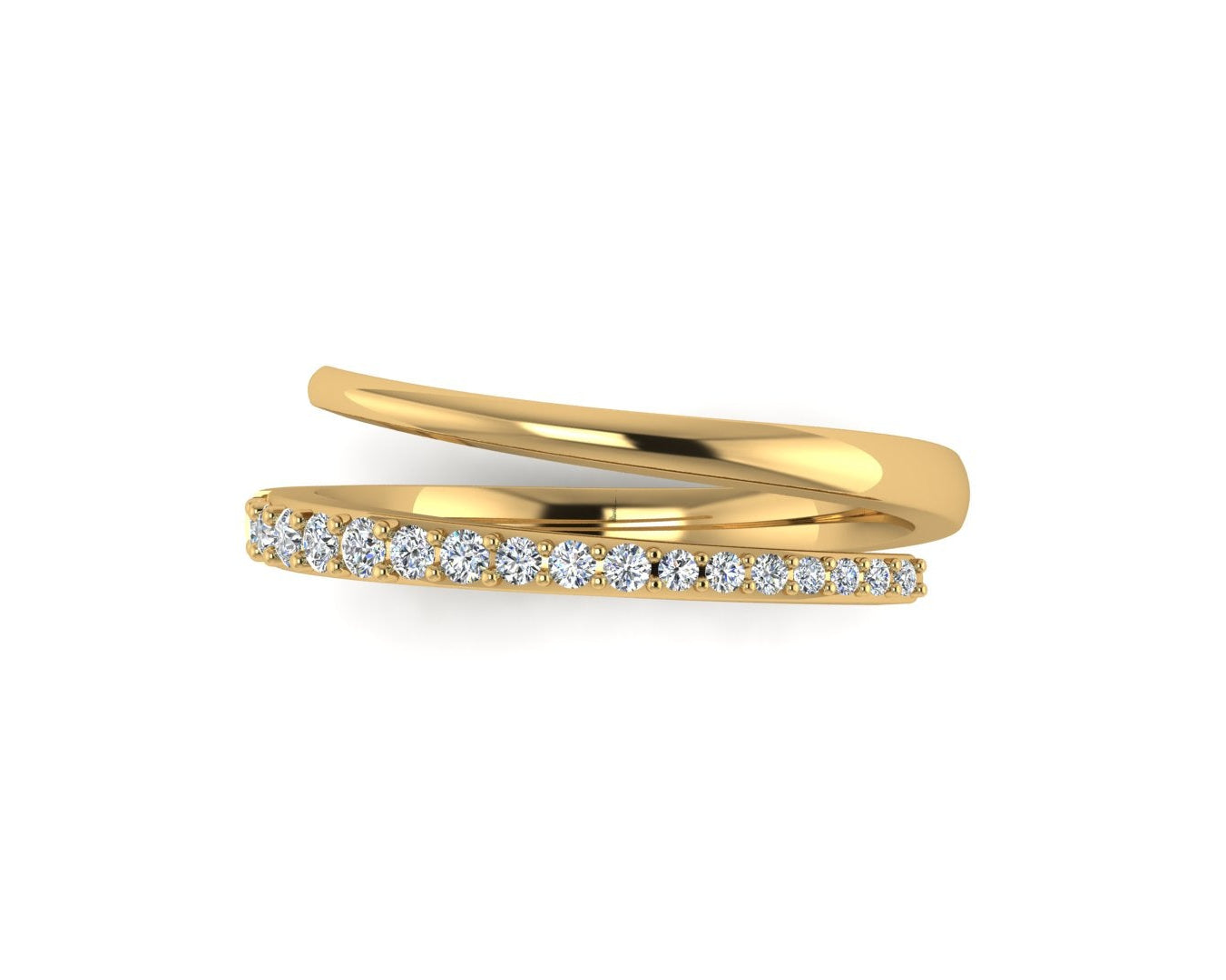 Gold Gradient Diamond Wrap Ring