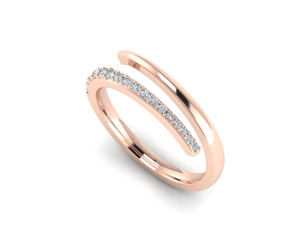 Gold Gradient Diamond Wrap Ring
