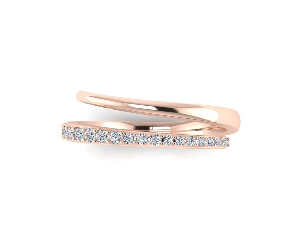Gold Gradient Diamond Wrap Ring
