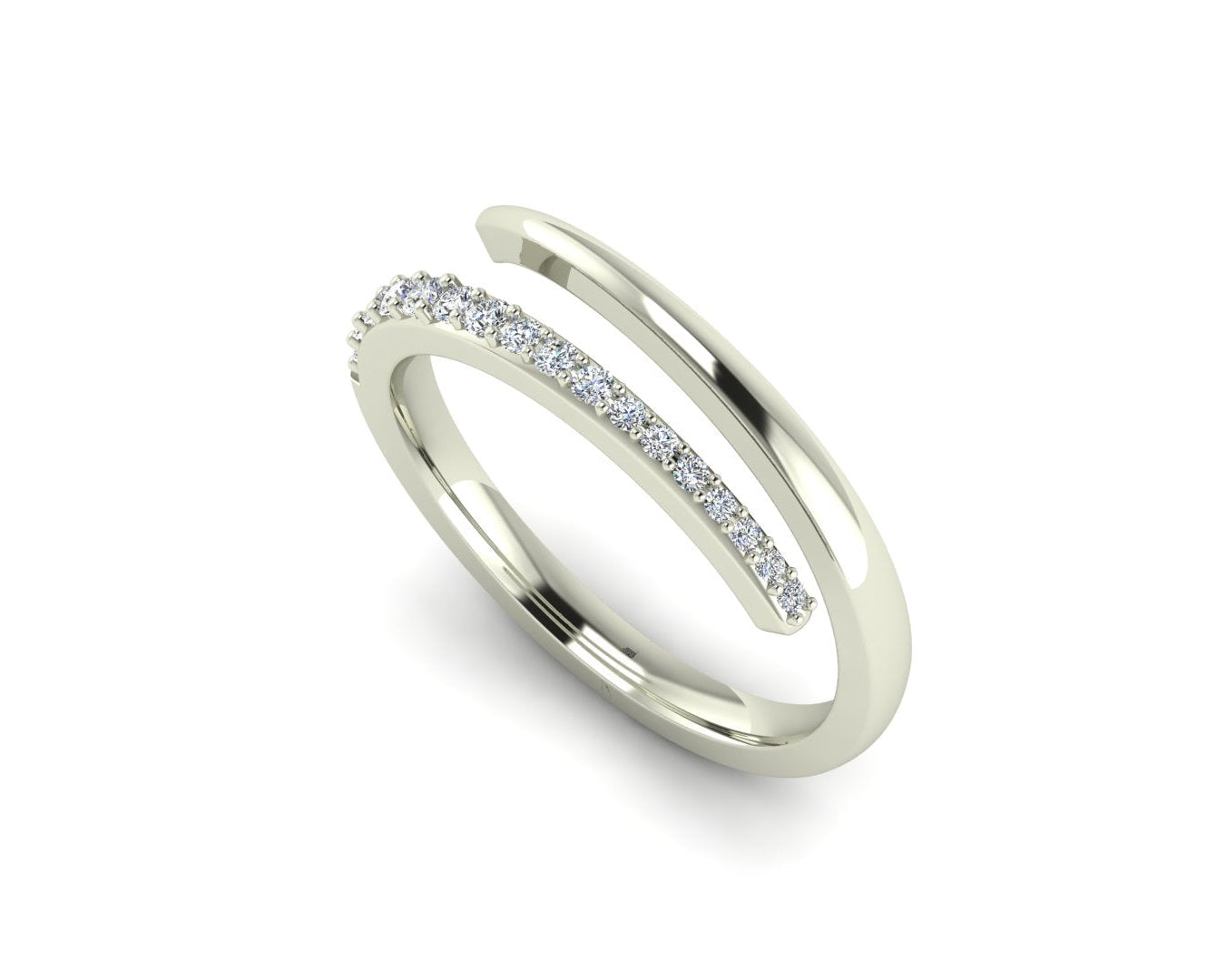 Gold Gradient Diamond Wrap Ring