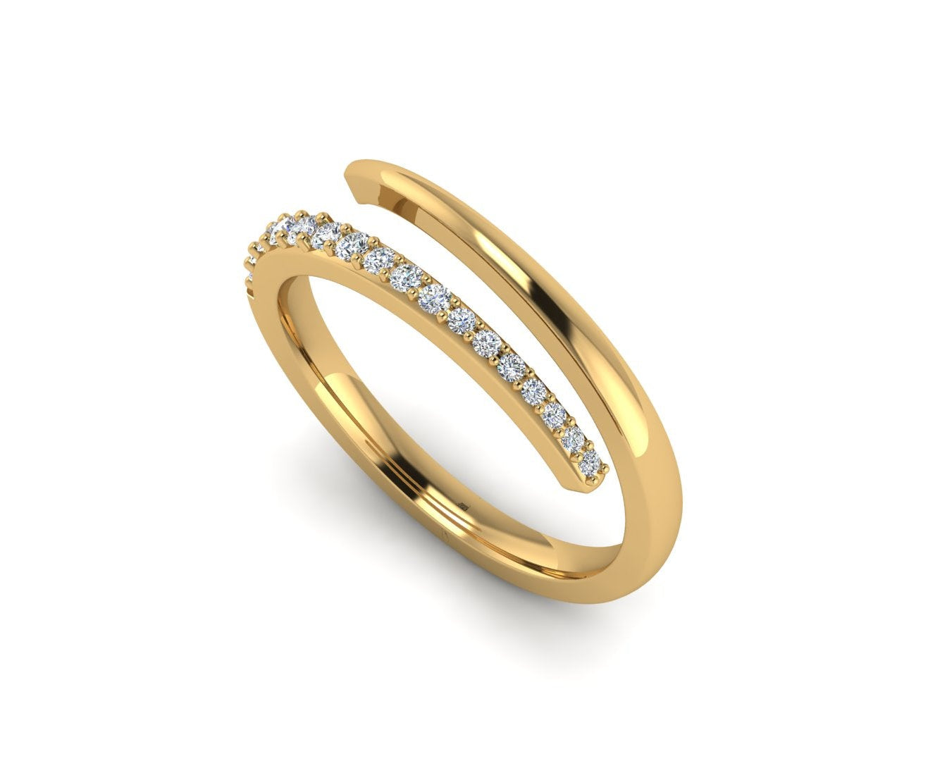 Gold Gradient Diamond Wrap Ring