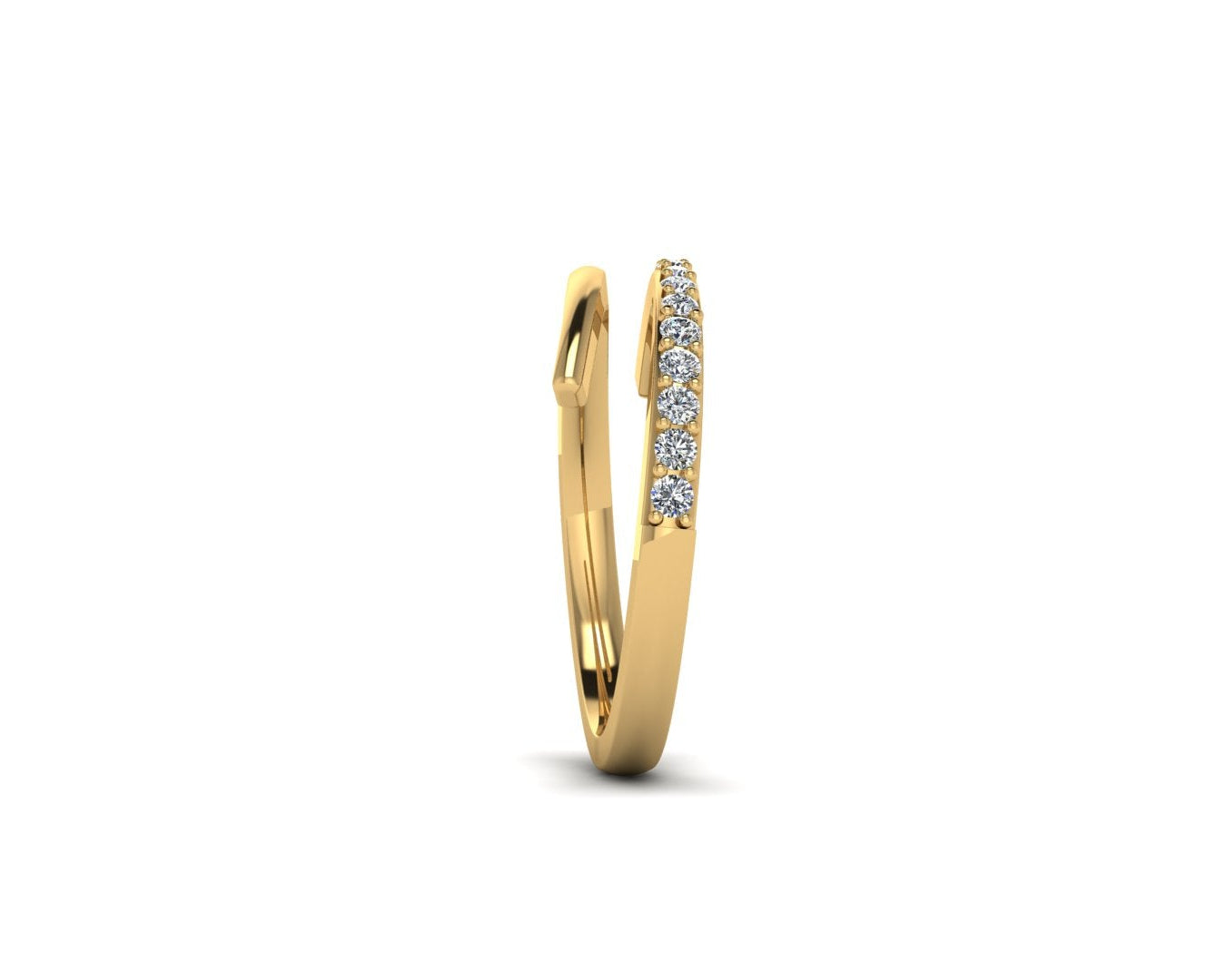 Gold Gradient Diamond Wrap Ring