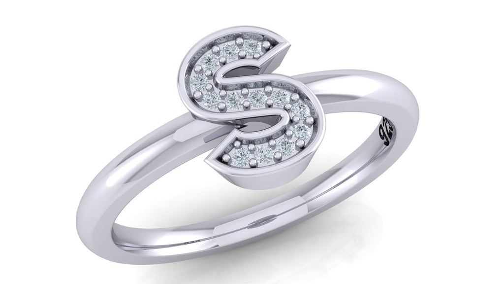 925 SILVER ALPHABET RING
