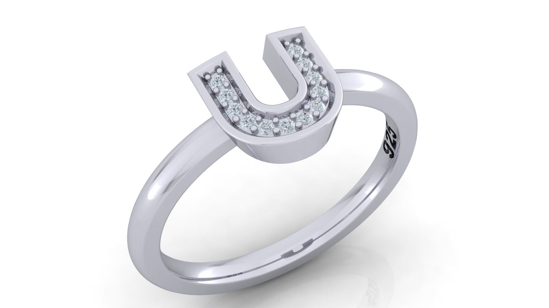 925 SILVER ALPHABET RING