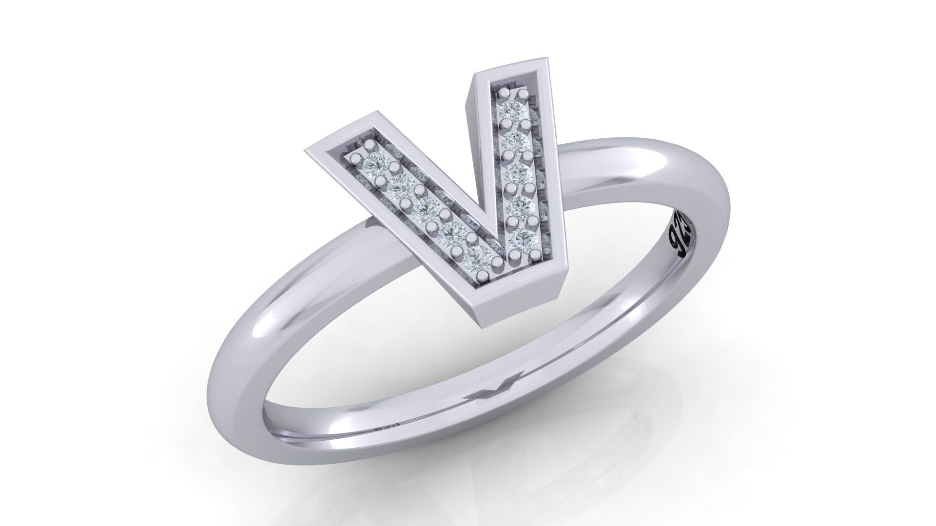 925 SILVER ALPHABET RING