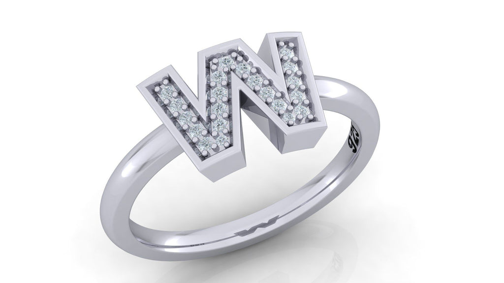 925 SILVER ALPHABET RING