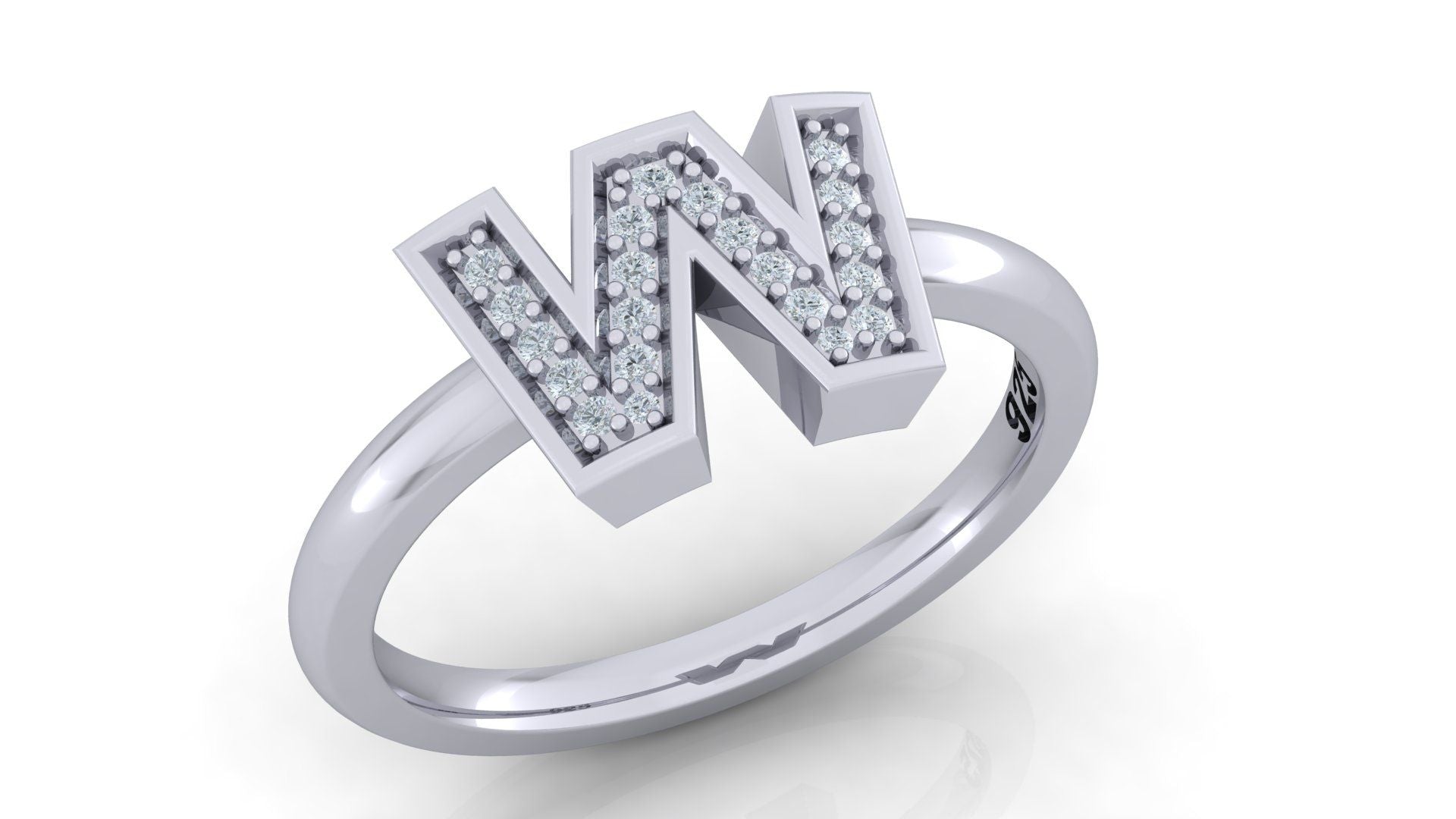 925 SILVER ALPHABET RING