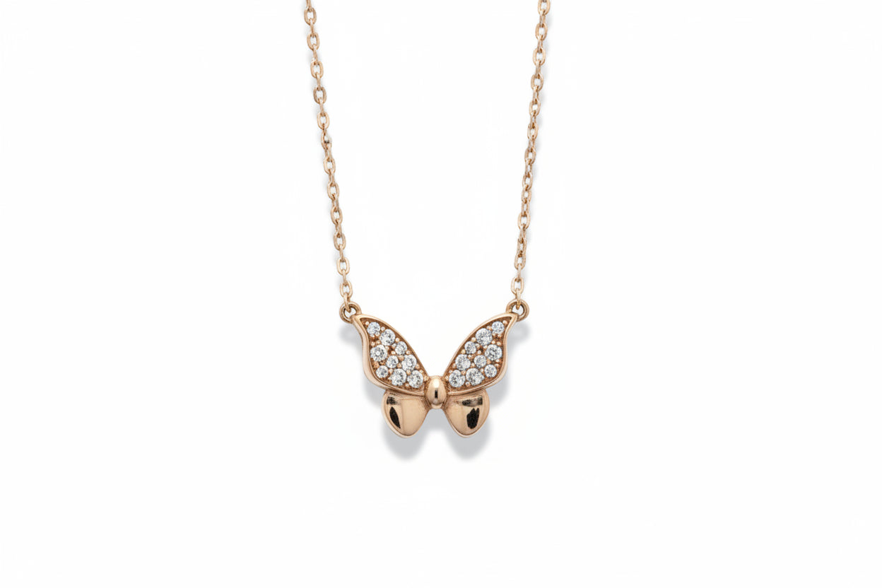 Diamond Butterfly Necklace