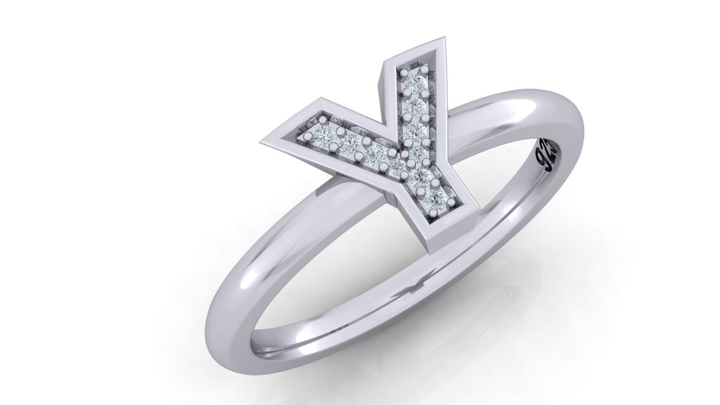 925 SILVER ALPHABET RING