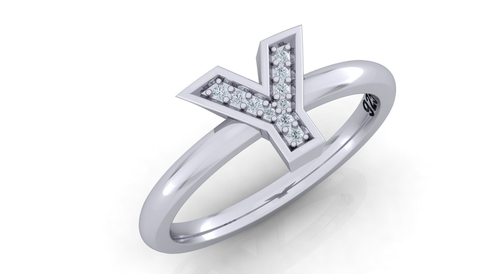 925 SILVER ALPHABET RING