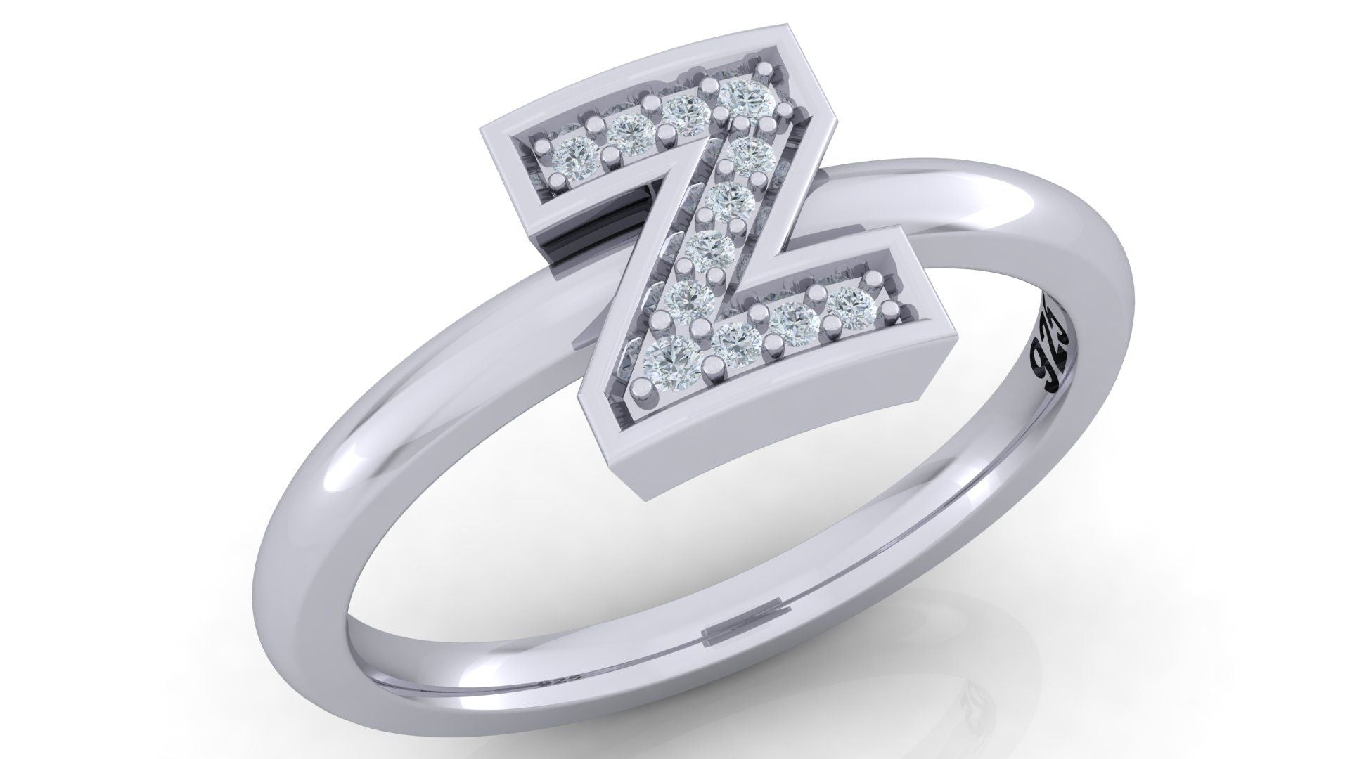 925 SILVER ALPHABET RING