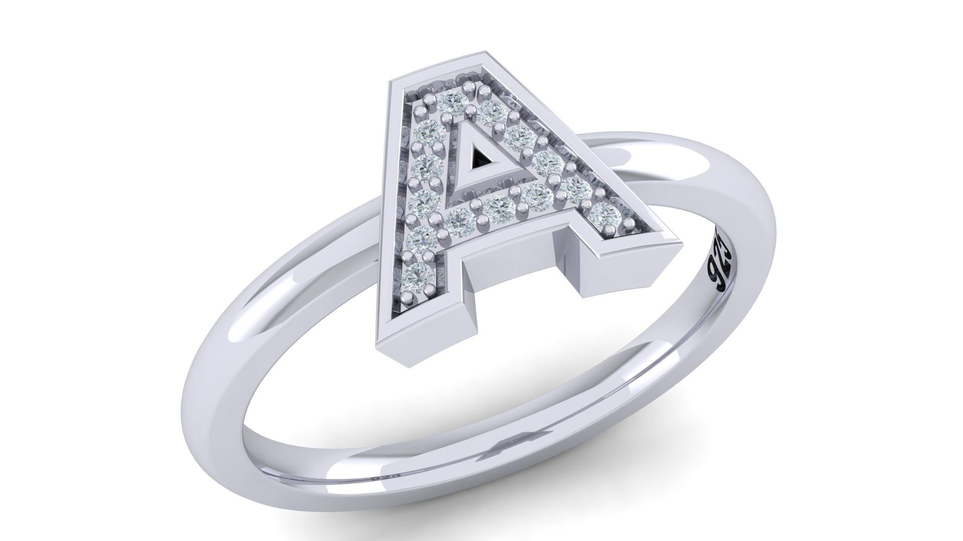 925 SILVER ALPHABET RING